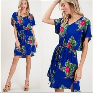 Blue Hawaiian casual dress